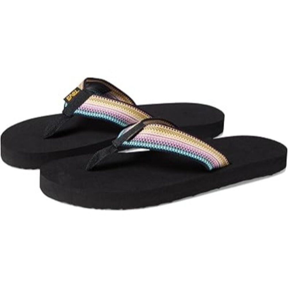 Teva Kids' Girls Flip Flops Mush II Antiguous Black Multi NEW